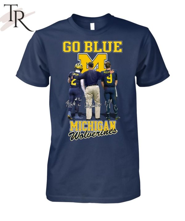 Go Blue Michigan Wolverines Signature T-Shirt