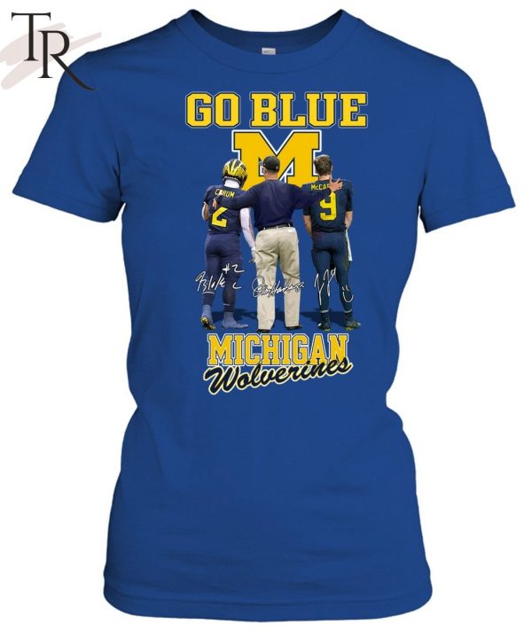 Go Blue Michigan Wolverines Signature T-Shirt