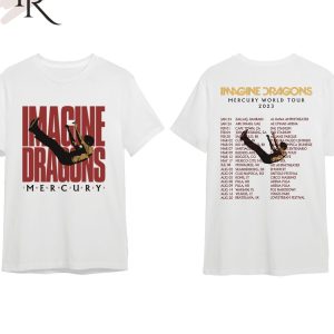 Maglietta Stampa Su 2 Lati Imagine Dragons Mercury World Tour 2023 T-Shirt