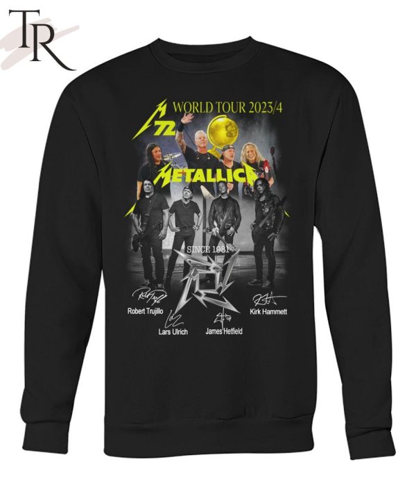 World Tour 2023 4 Metallica Since 1981 Signature Limited Edition T-Shirt