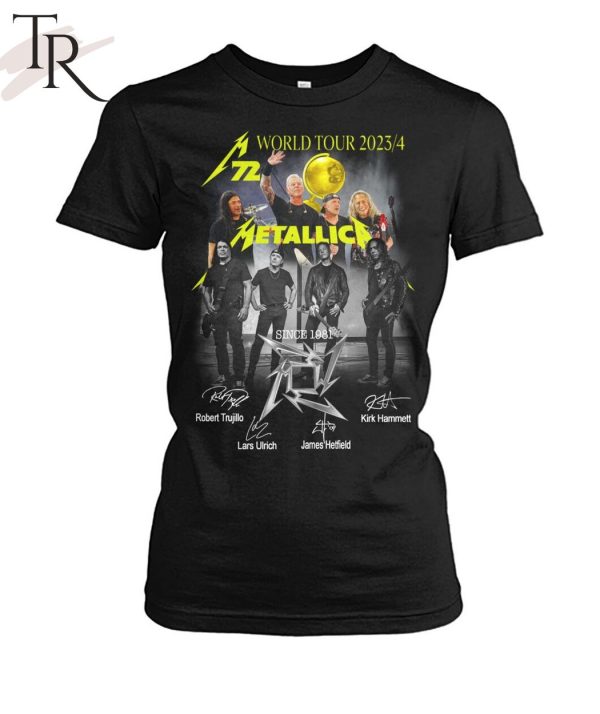 World Tour 2023 4 Metallica Since 1981 Signature Limited Edition T-Shirt