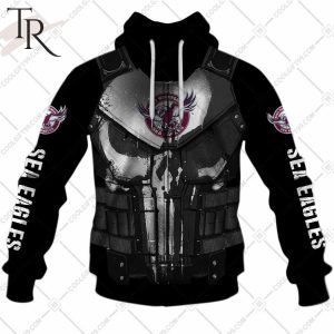 Personalized NRL Manly Warringah Sea Eagles Punisher Hoodie