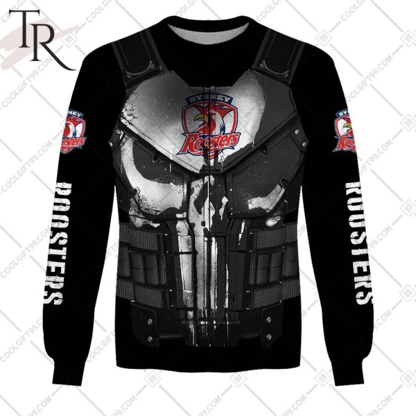 Personalized NRL Sydney Roosters Punisher Hoodie