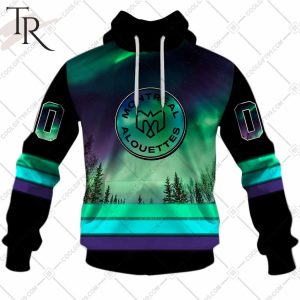 Personalized CFL Montreal Alouettes Northern Lights Style Hoodie