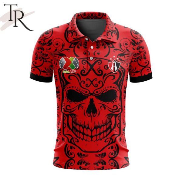 LIGA MX Atlas F.C Special Dia De Muertos Design Polo Shirt