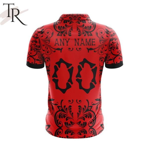 LIGA MX Atlas F.C Special Dia De Muertos Design Polo Shirt