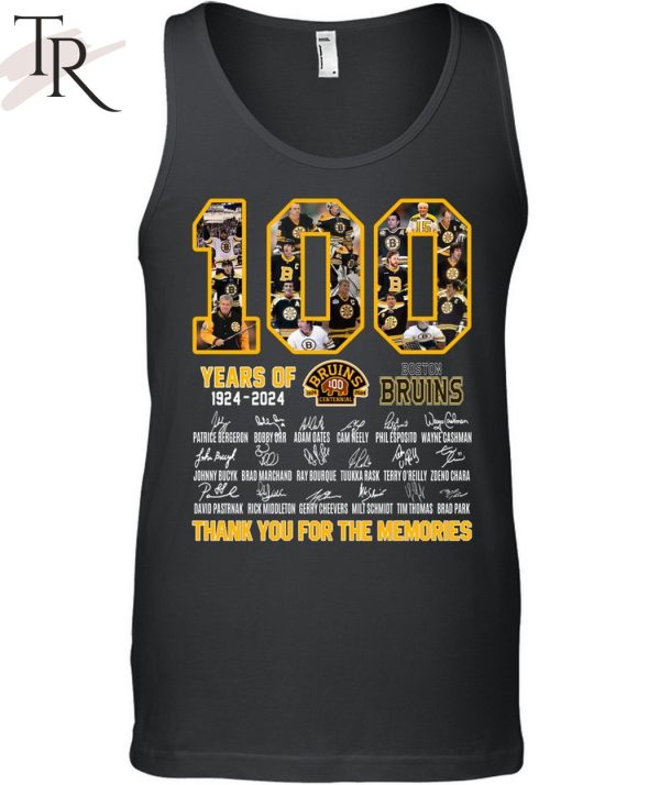 100 Years Of 1924 – 2024 Boston Bruins Thank You For The Memories Unisex T-Shirt