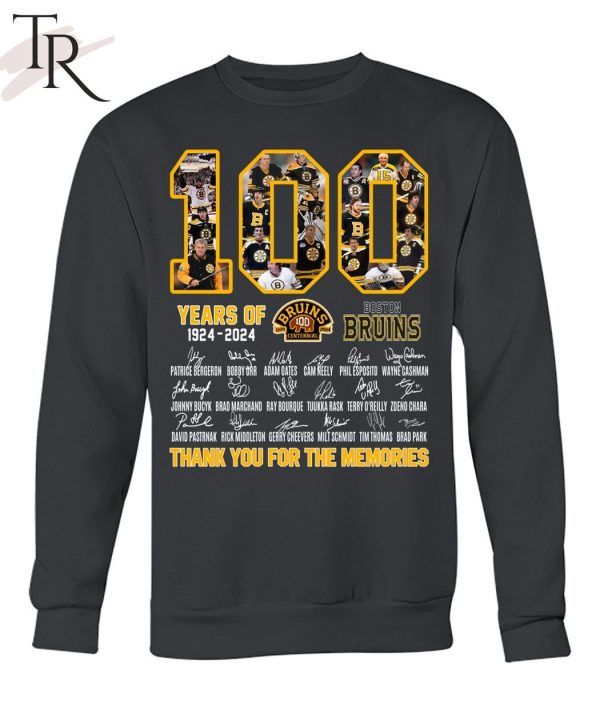 100 Years Of 1924 – 2024 Boston Bruins Thank You For The Memories Unisex T-Shirt