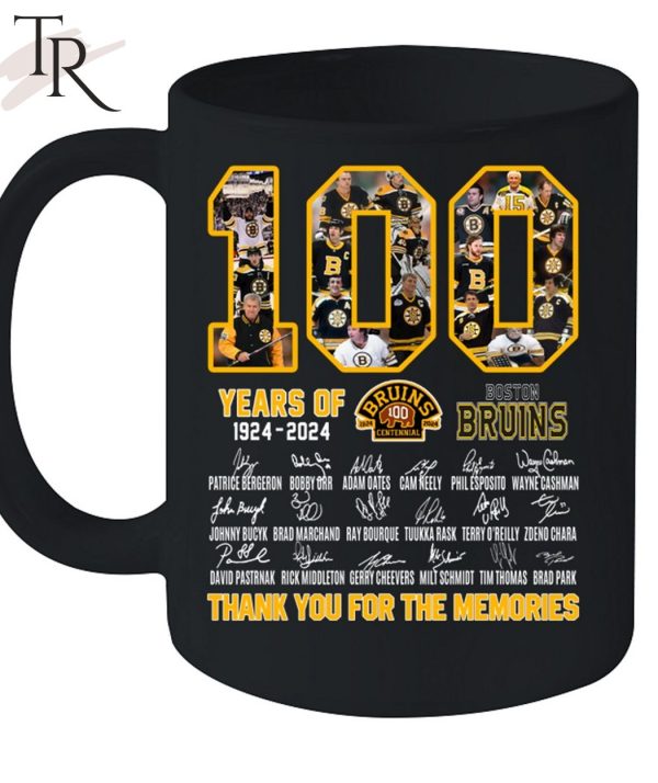 100 Years Of 1924 – 2024 Boston Bruins Thank You For The Memories Unisex T-Shirt