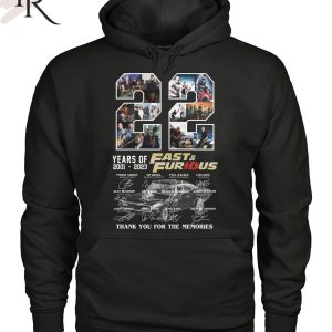 22 Years Of 2001 – 2023 Fast & Furious Thank You For The Memories Unisex T-Shirt