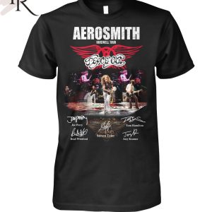 Aerosmith Farewell Tour And Their Signatures Unisex T-Shirt