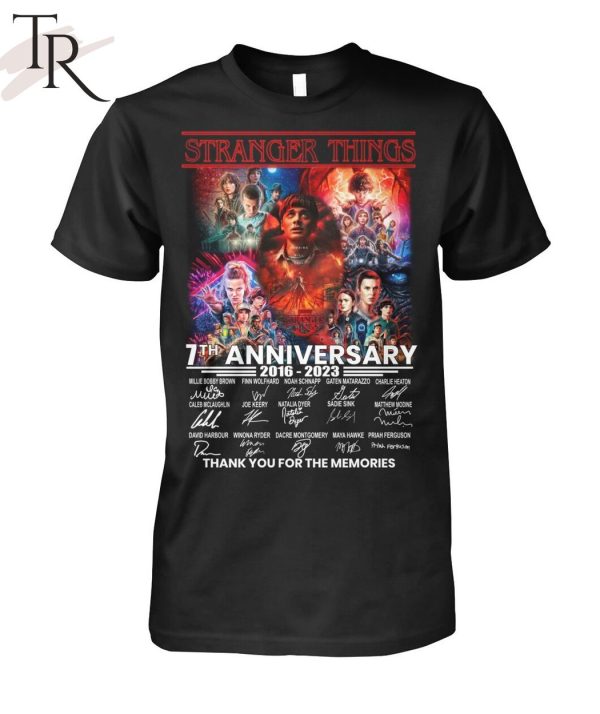 Stranger Things 7th Anniversary 2016 – 2023 Thank You For The Memories Unisex T-Shirt