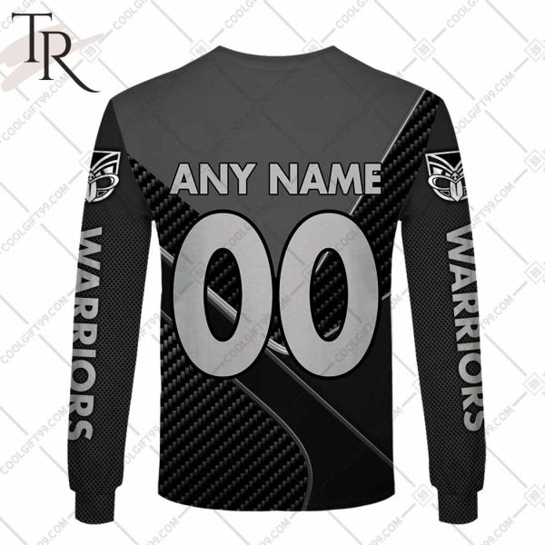 Personalized NRL New Zealand Warriors Carbon Hoodie