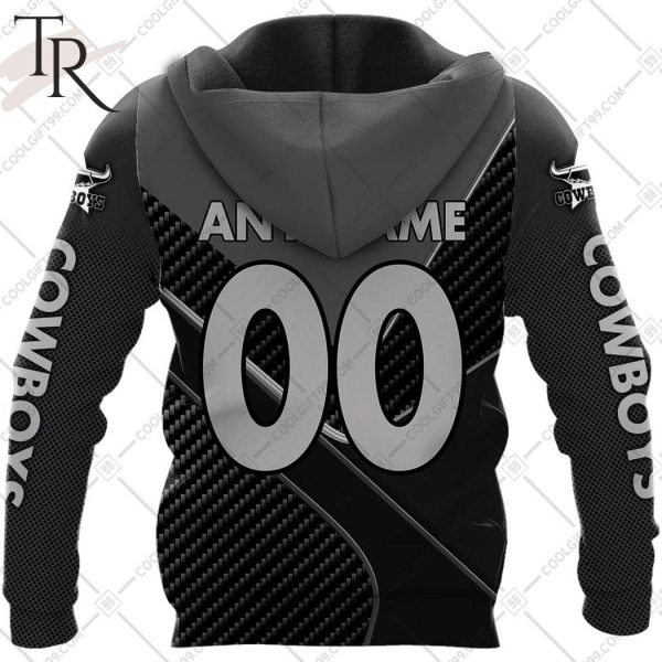 Personalized NRL North Queensland Cowboys Carbon Hoodie