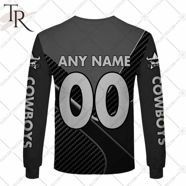Personalized NRL North Queensland Cowboys Carbon Hoodie