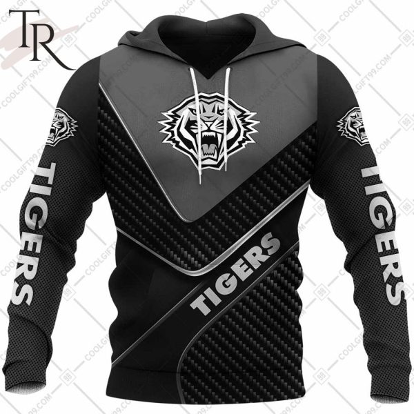 Personalized NRL Wests Tigers Carbon Hoodie