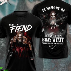 The Fiend In Memory Of August 24, 2023 Bray Wyatt Thank You For The Memories T-Shirt