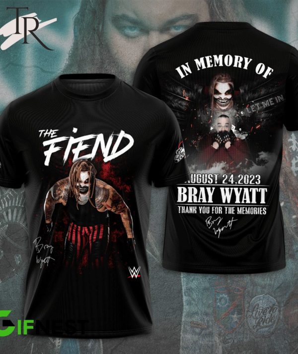 The Fiend In Memory Of August 24, 2023 Bray Wyatt Thank You For The Memories T-Shirt