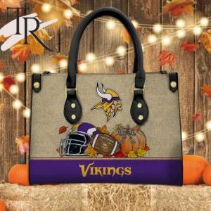 Minnesota Vikings Autumn Women Leather Hand Bag
