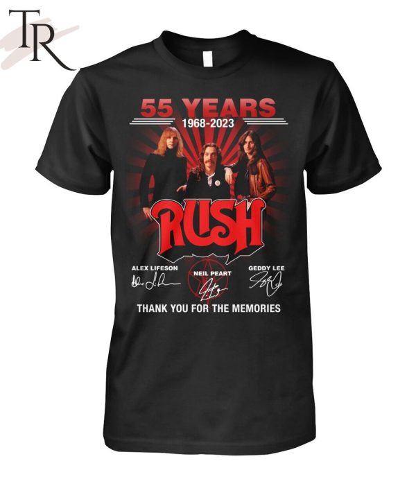 55 Years 1968 – 2023 Rush Thank You For The Memories Unisex T-Shirt