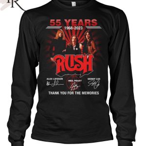 55 Years 1968 – 2023 Rush Thank You For The Memories Unisex T-Shirt