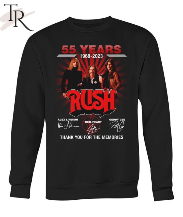 55 Years 1968 – 2023 Rush Thank You For The Memories Unisex T-Shirt