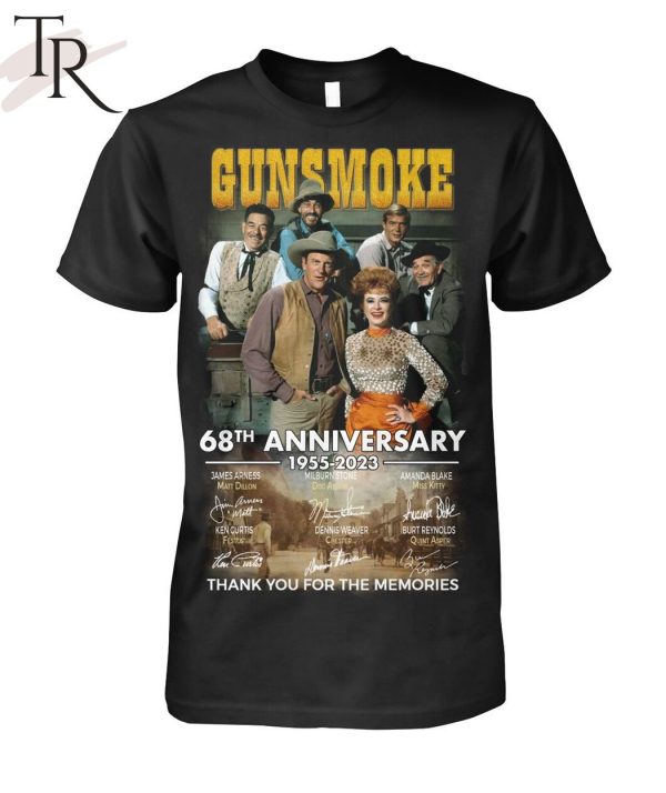 Gunsmoke 68th Anniversary 1955 – 2023 Thank You For The Memories Unisex T-Shirt