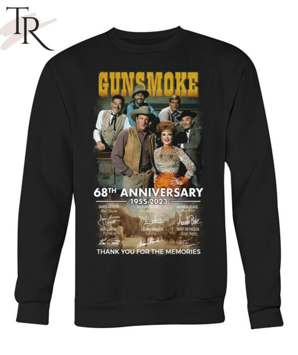 Gunsmoke 68th Anniversary 1955 – 2023 Thank You For The Memories Unisex T-Shirt