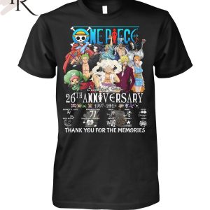 One Piece 26th Anniversary 1997 – 2023 Thank You For The Memories Unisex T-Shirt