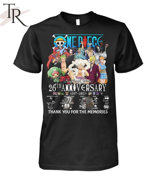 One Piece 26th Anniversary 1997 – 2023 Thank You For The Memories Unisex T-Shirt