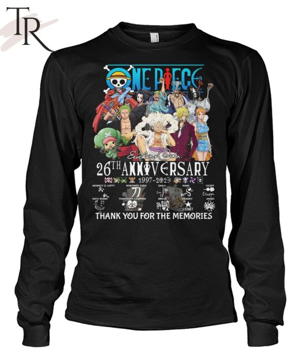 One Piece 26th Anniversary 1997 – 2023 Thank You For The Memories Unisex T-Shirt