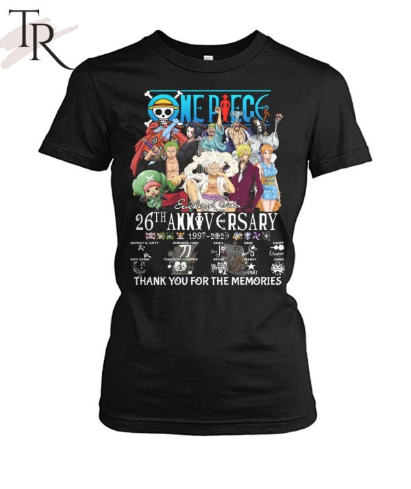 One Piece 26th Anniversary 1997 – 2023 Thank You For The Memories Unisex T-Shirt