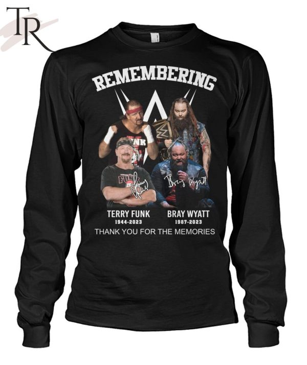 Remembering Terry Funk 1944 – 2023 And Bray Wyatt 1987 – 2023 Thank You For The Memories Unisex T-Shirt