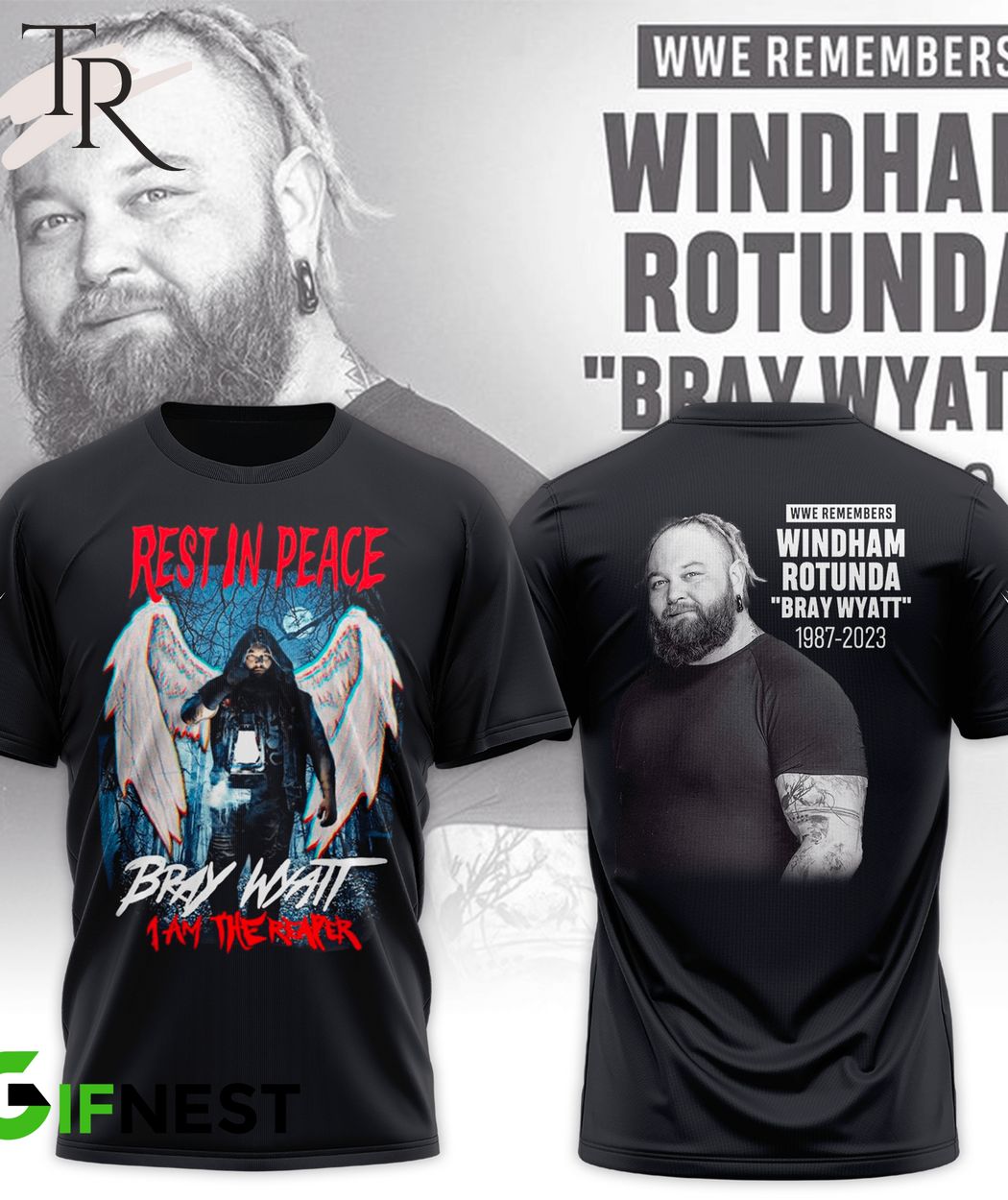 Bray Wyatt Shirt Bray Wyatt Rest in Peace T-shirt for WWE