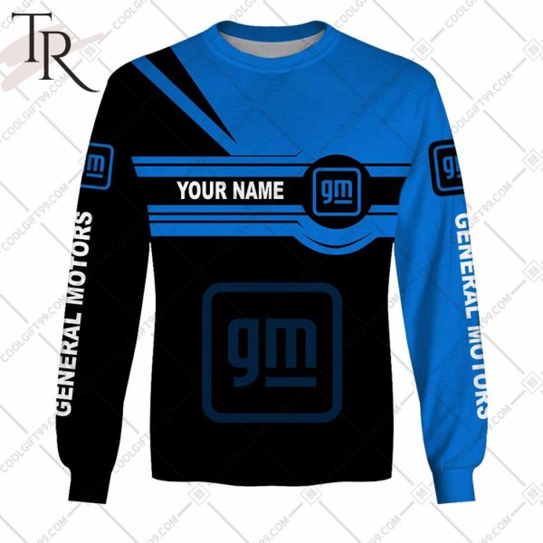 Personalized General Motors Black Blue Hoodie