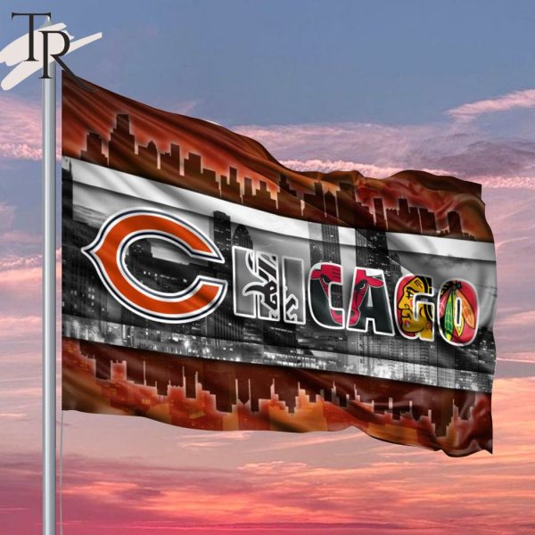 Chicago 1 With Teams From Major League Sports Flag