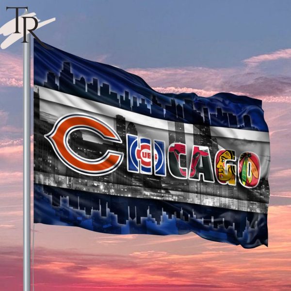 Chicago 2 With Teams From Major League Sports Flag