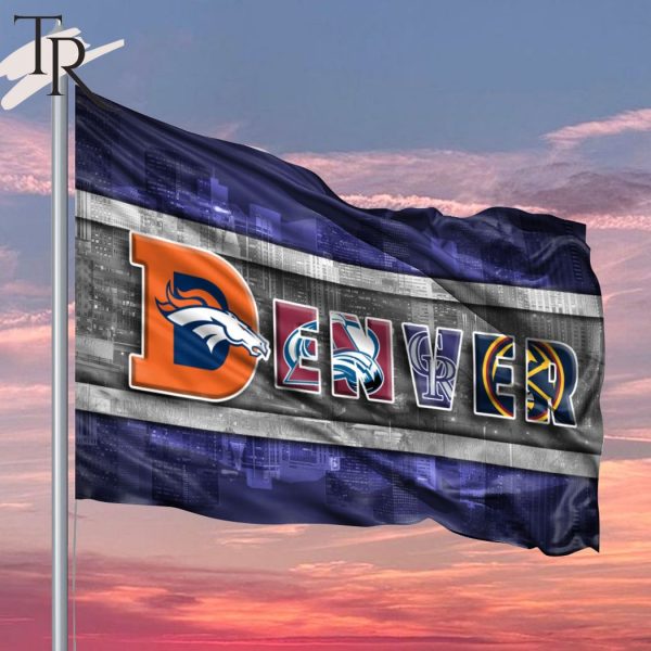 Denver With Teams From Major League Sports Flag