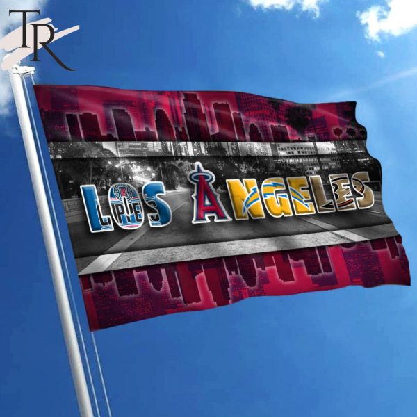 Los Angeles 1 With Teams From Major League Sports Flag