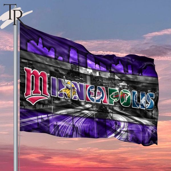 Minneapolis With Teams From Major League Sports Flag