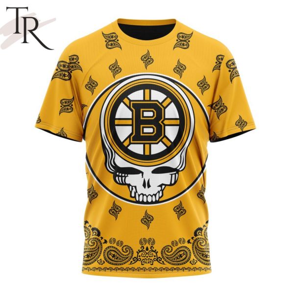 NHL Boston Bruins Special Grateful Dead Design Hoodie