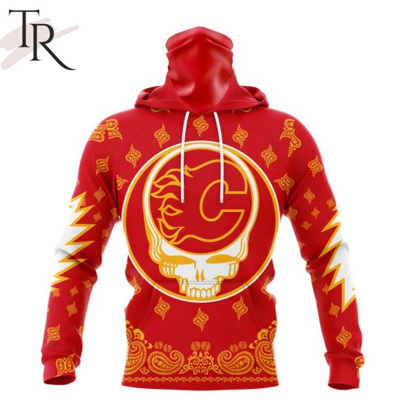 NHL Calgary Flames Special Grateful Dead Design Hoodie