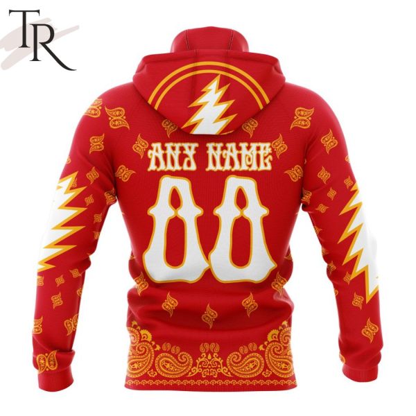 NHL Calgary Flames Special Grateful Dead Design Hoodie