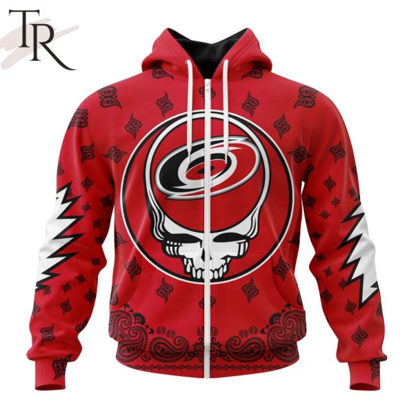 NHL Carolina Hurricanes Special Grateful Dead Design Hoodie