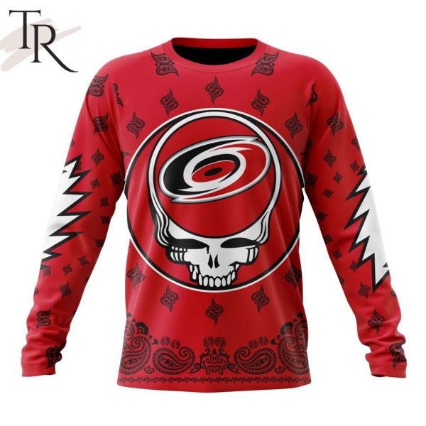 NHL Carolina Hurricanes Special Grateful Dead Design Hoodie