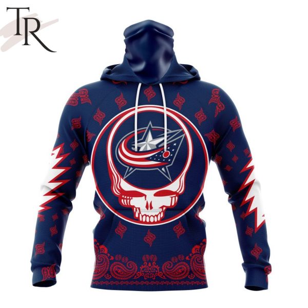 NHL Columbus Blue Jackets Special Grateful Dead Design Hoodie