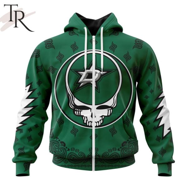 NHL Dallas Stars Special Grateful Dead Design Hoodie