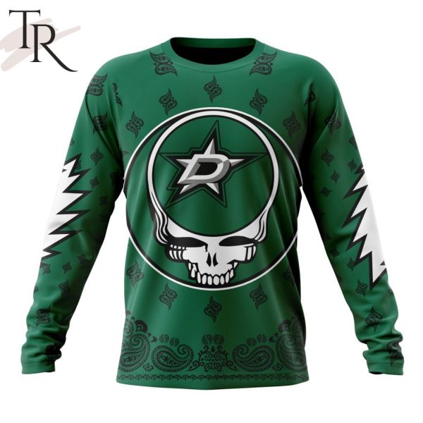 NHL Dallas Stars Special Grateful Dead Design Hoodie