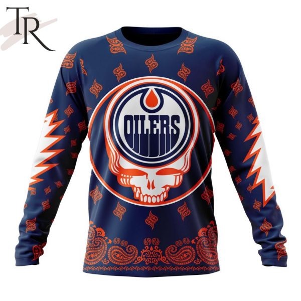 NHL Edmonton Oilers Special Grateful Dead Design Hoodie