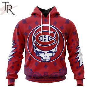NHL Montreal Canadiens Special Grateful Dead Design Hoodie